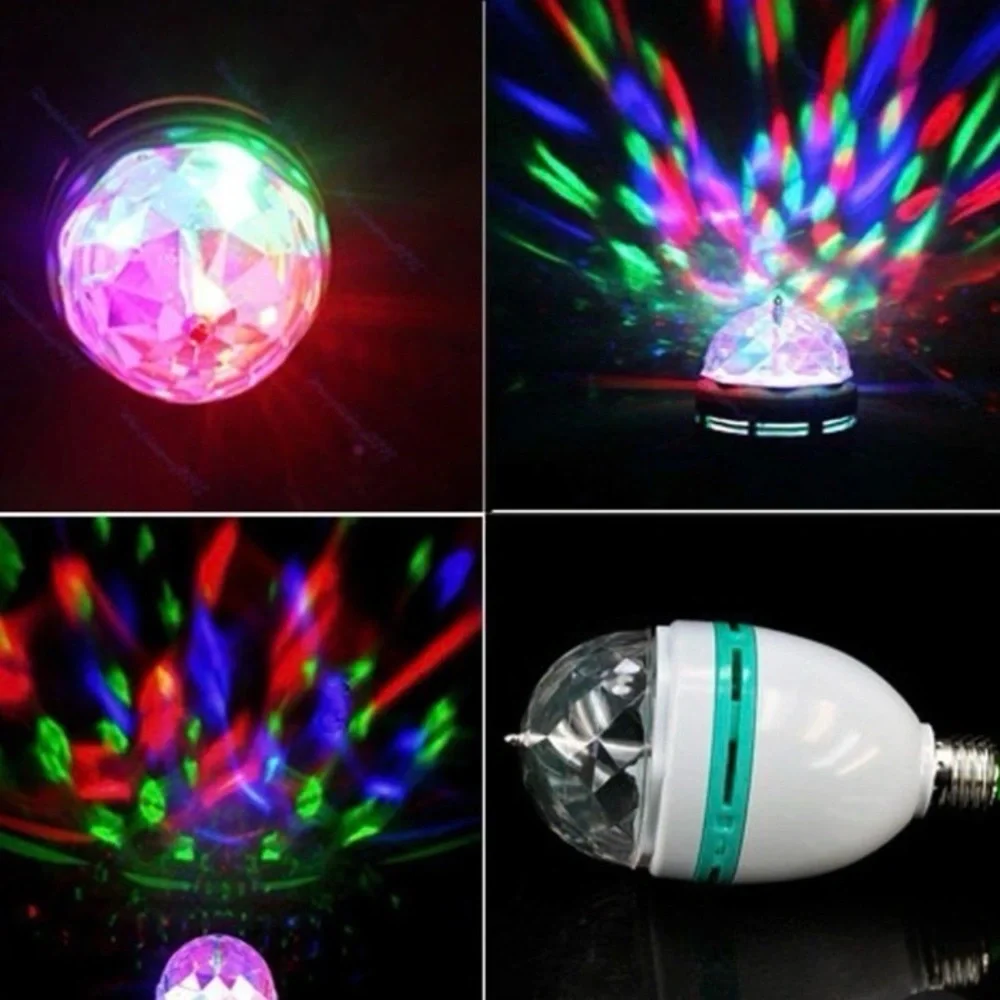 Two (2) pack RGB rotating LED light bulbs NIB